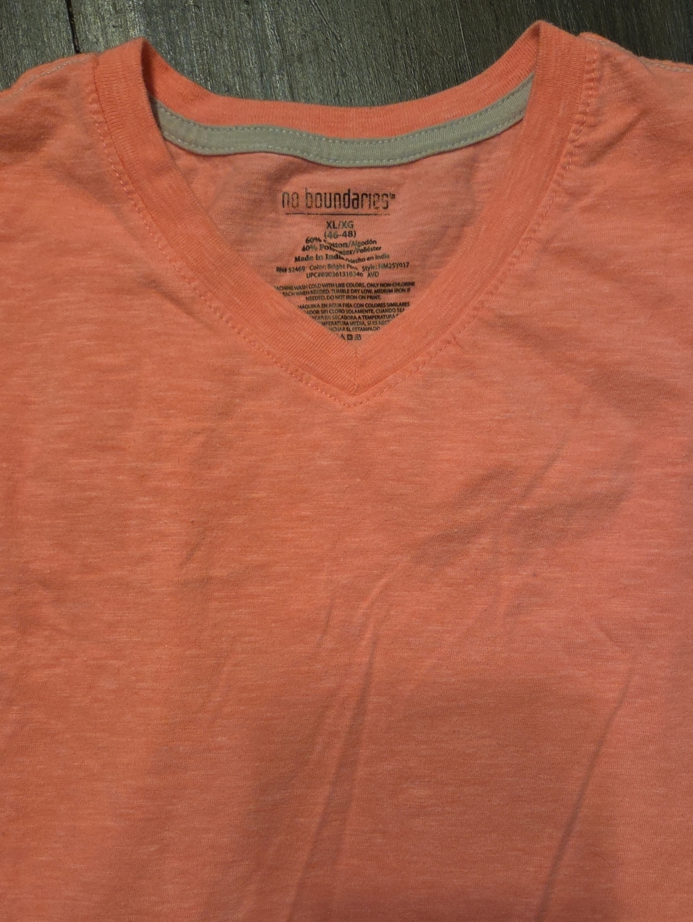 No Boundaries Coral V-Neck T-Shirt